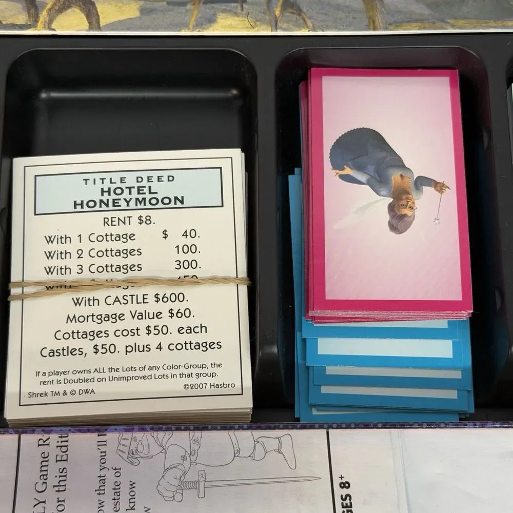 Shrek Monopoly Collector's Edition 2007 Complete 6 Pewter Tokens DreamWorks Game